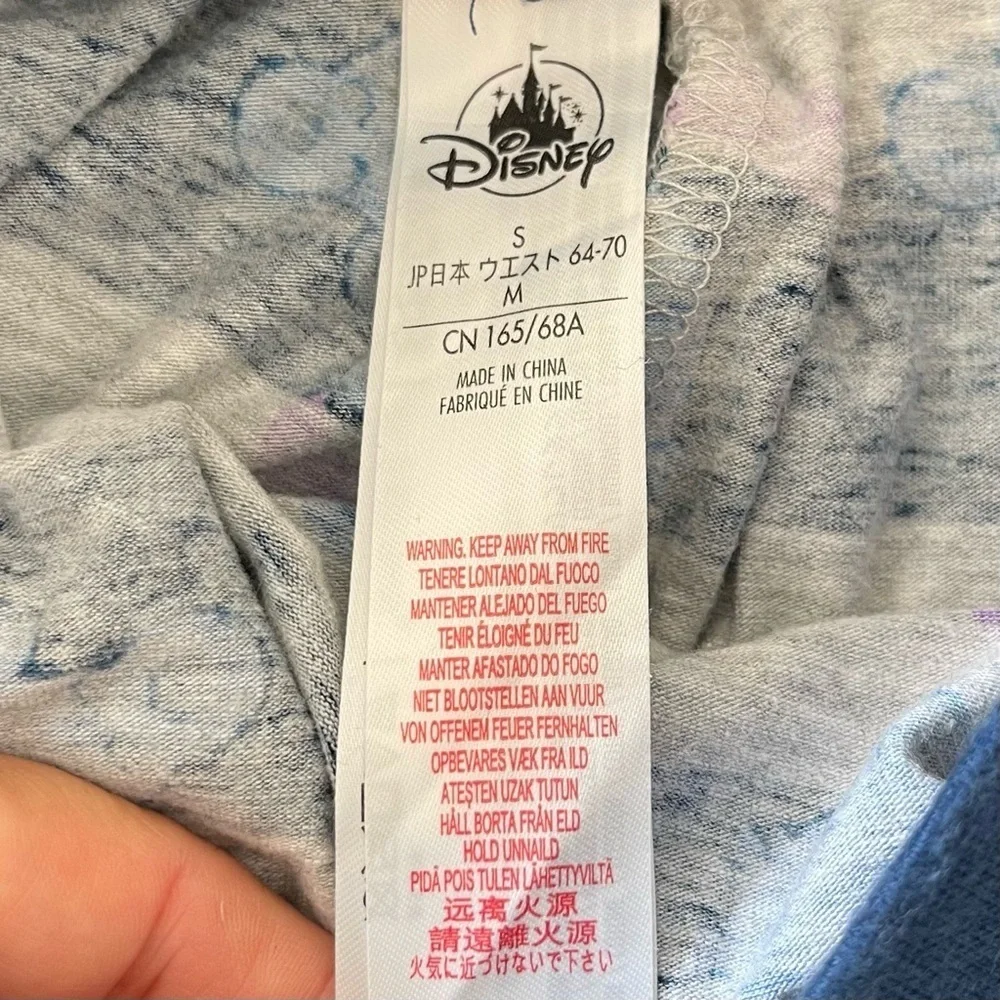 Disney Lilo & Stitch Allover Print Womens Joggers Blue Gray Striped Small - Picture 3 of 10